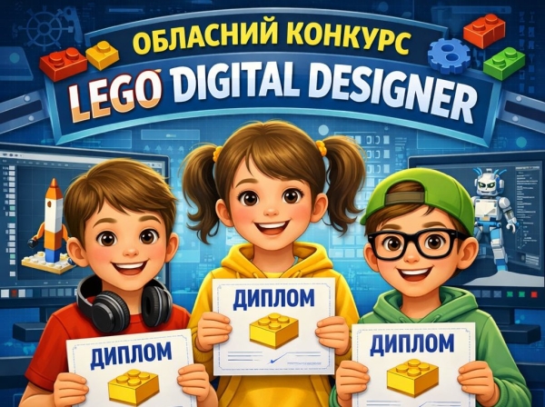 Дипломи переможців та грамоти призерів конкурсу Lego Digital Designer.