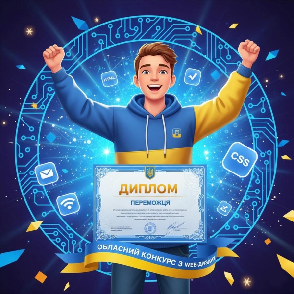 Вітаємо призерів обласного конкурсу з WEB-дизайну!